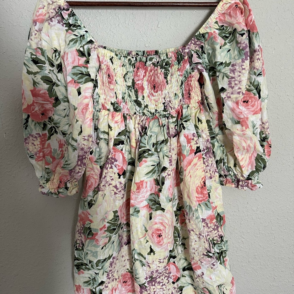 Faithfull the Brand Textured Floral Dress - Picture 2 of 5